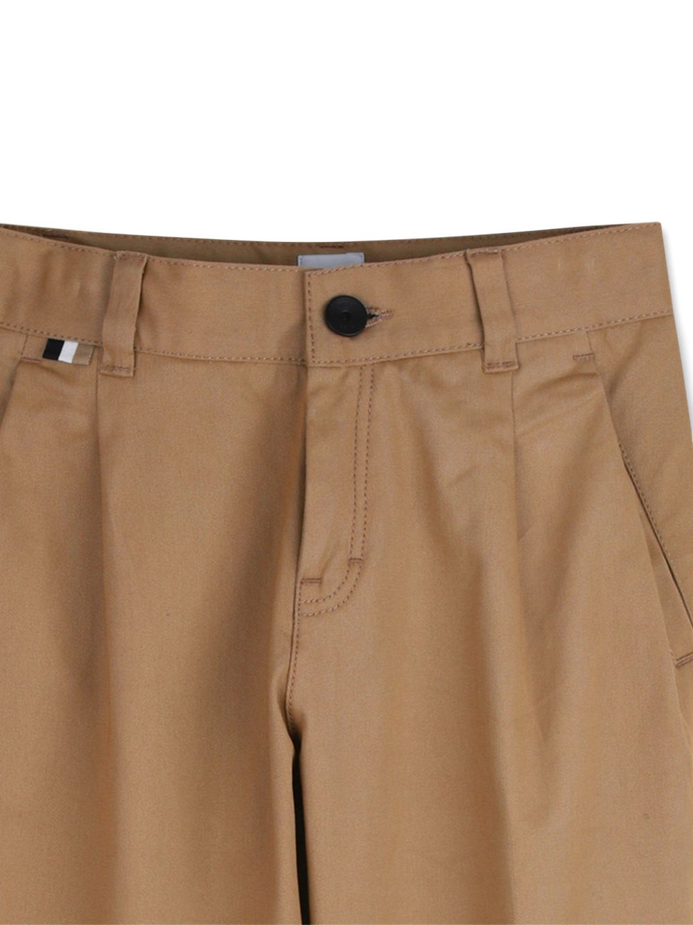 Pantaloni per bambino Boss Kids marroni con dettaglio plissettato J53350 269 BOSS KIDS 