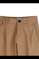 Pantaloni per bambino Boss Kids marroni con dettaglio plissettato J53350 269 BOSS KIDS 