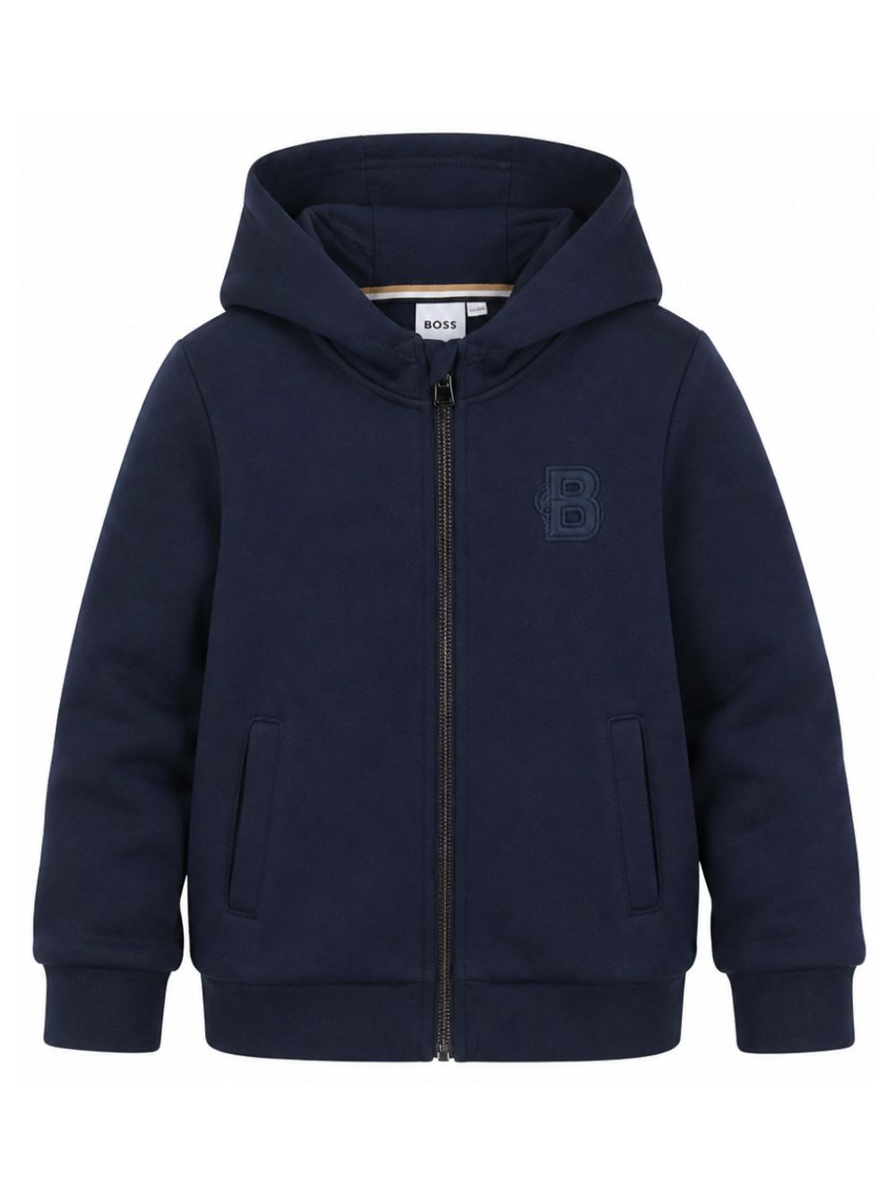 Felpa per bambino Boss Kids blu con logo sul petto J53366 849 BOSS KIDS 