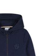 Felpa per bambino Boss Kids blu con logo sul petto J53366 849 BOSS KIDS 