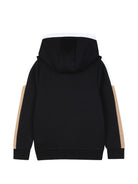Felpa per bambino Boss Kids nera con logo sul davanti J53368 09B BOSS KIDS 