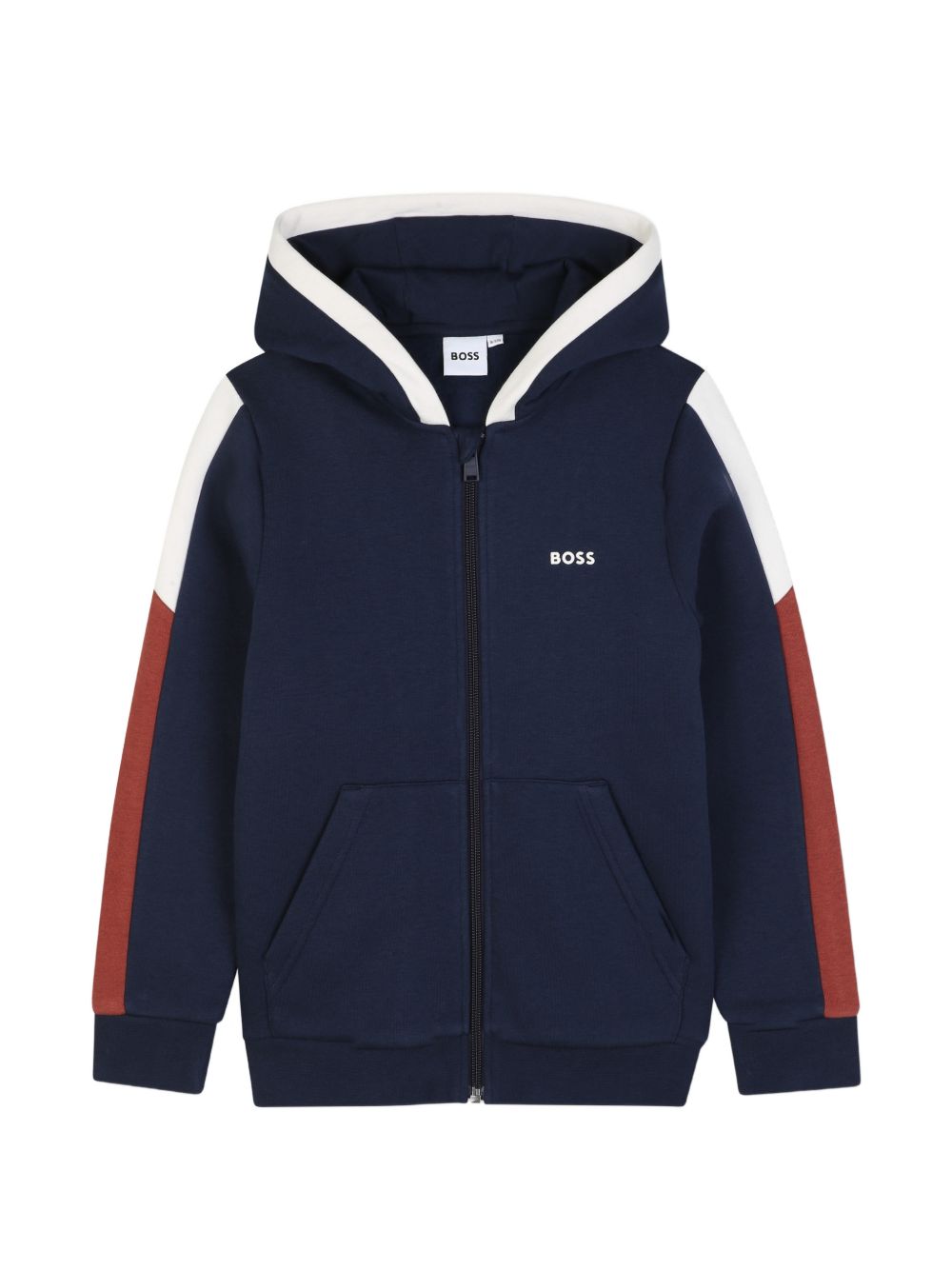 Felpa per bambino Boss Kids blu con logo sul davanti J53368 849 BOSS KIDS 
