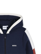 Felpa per bambino Boss Kids blu con logo sul davanti J53368 849 BOSS KIDS 