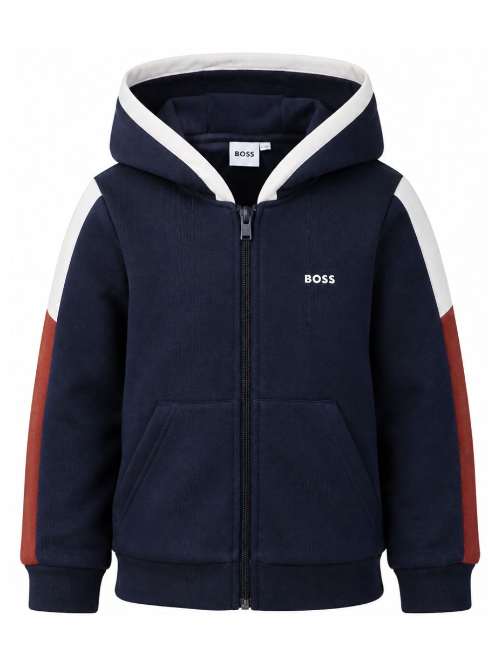 Felpa per bambino Boss Kids blu con logo sul davanti J53368 849 BOSS KIDS 