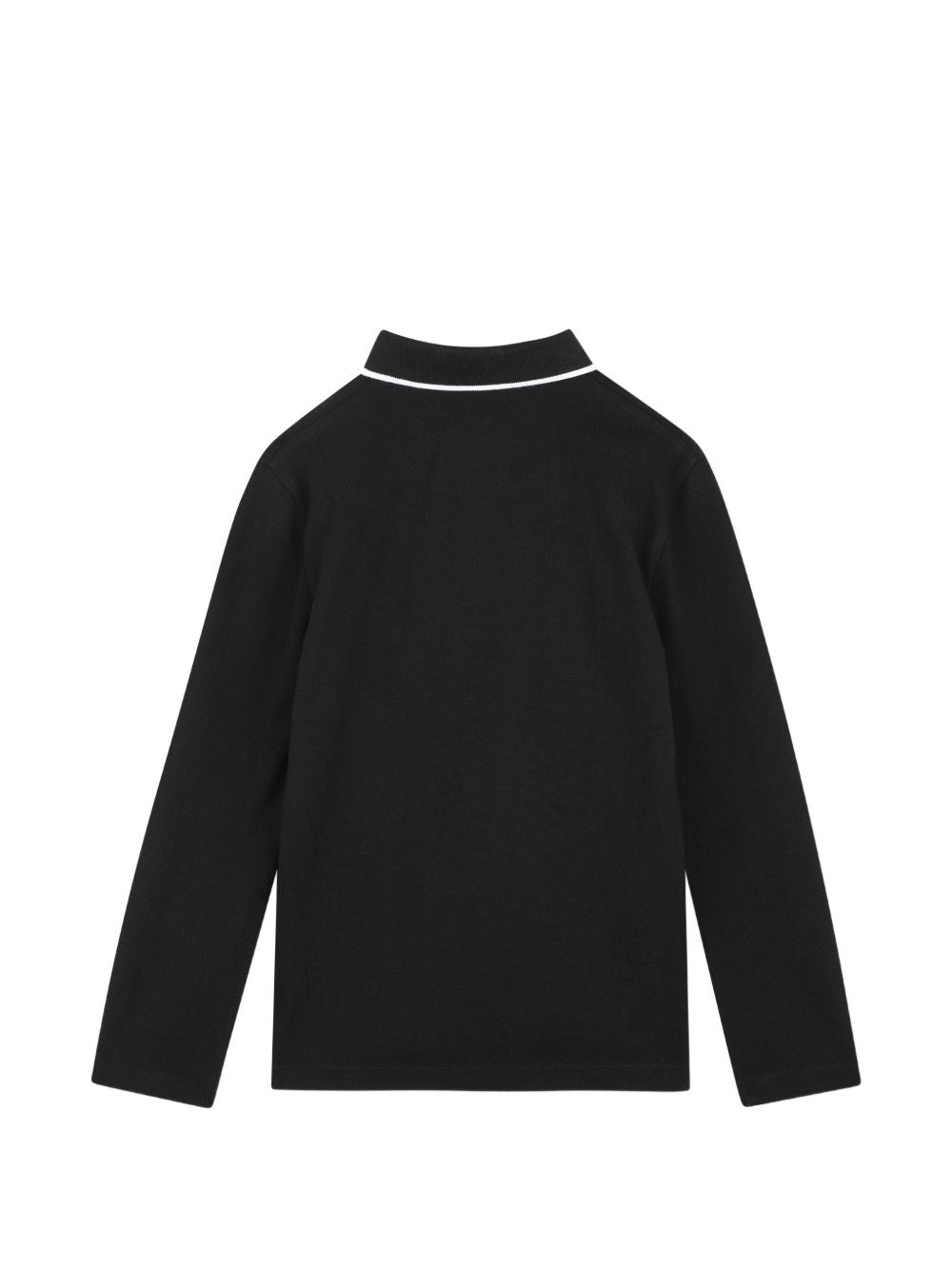 T-shirt per bambino Boss Kids nera con colletto stile polo J53376 09B BOSS KIDS 