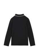 T-shirt per bambino Boss Kids nera con colletto stile polo J53376 09B BOSS KIDS 