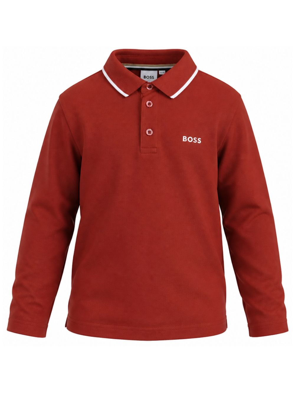 T-shirt per bambino Boss Kids rossa con colletto stile polo J53376 95G BOSS KIDS 