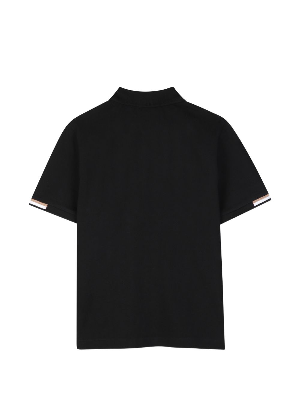 T-shirt per bambino Boss Kids nera con colletto stile polo J53378 09B BOSS KIDS 