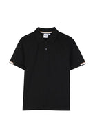 T-shirt per bambino Boss Kids nera con colletto stile polo J53378 09B BOSS KIDS 