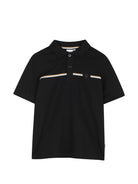 T-shirt per bambino Boss Kids nera con motivo a righe orizzontali J53384 09B BOSS KIDS 
