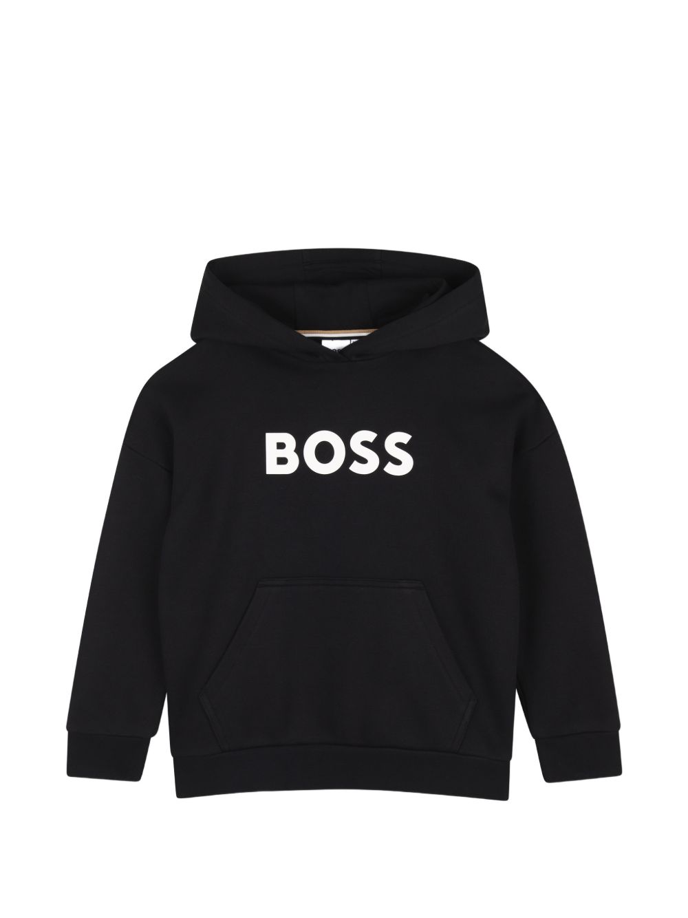 Felpa per bambino Boss Kids nera con logo sul davanti J53396 09B BOSS KIDS 