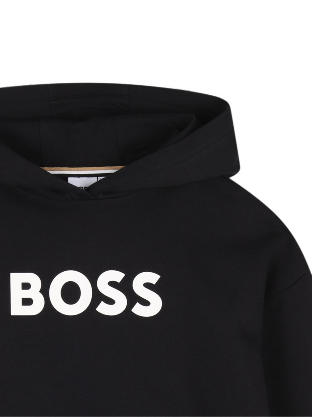 Felpa per bambino Boss Kids nera con logo sul davanti J53396 09B BOSS KIDS 