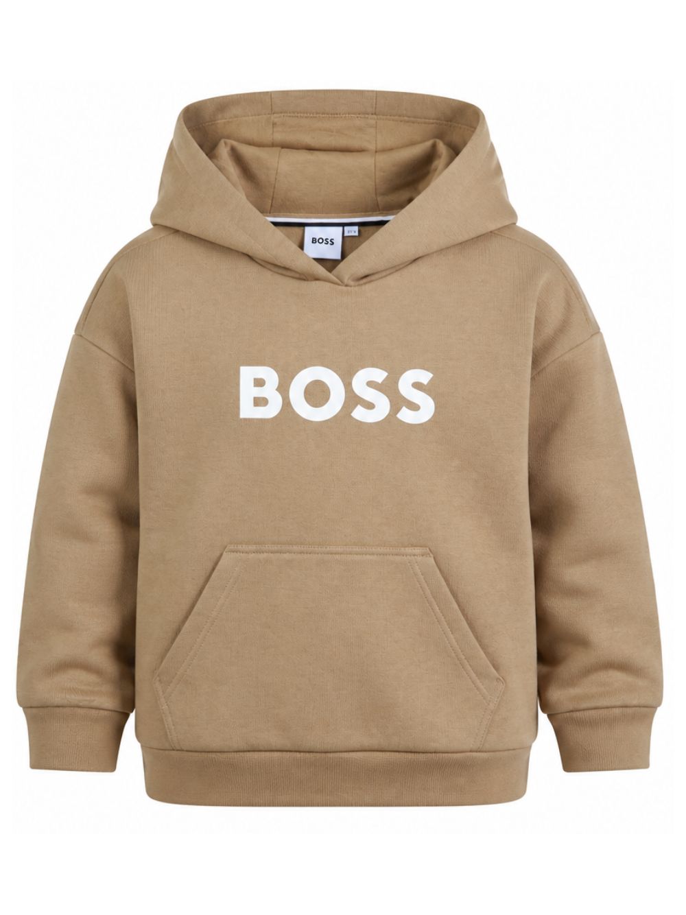Felpa per bambino Boss Kids beige con logo sul davanti J53396 269 BOSS KIDS 