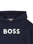 Felpa per bambino Boss Kids blu con logo sul davanti J53396 849 BOSS KIDS 