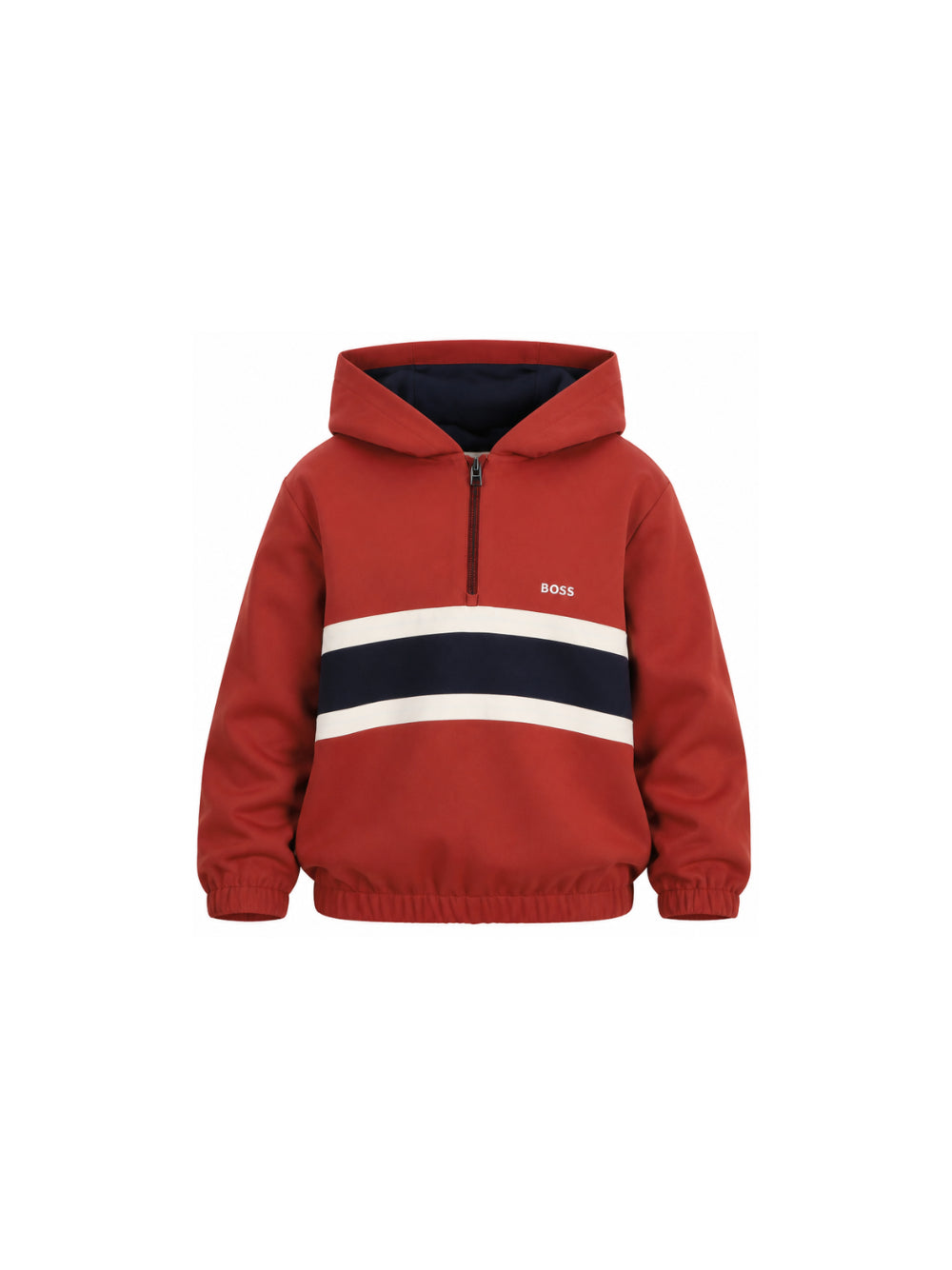 Felpa per bambino Boss Kids rossa con logo sul petto J53399 95G BOSS KIDS 