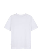 T-shirt per bambino Boss Kids bianca con motivo a righe orizzontali J53412 10P BOSS KIDS 