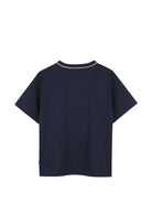 T-shirt per bambino Boss Kids blu con logo sul davanti J53413 849 BOSS KIDS 