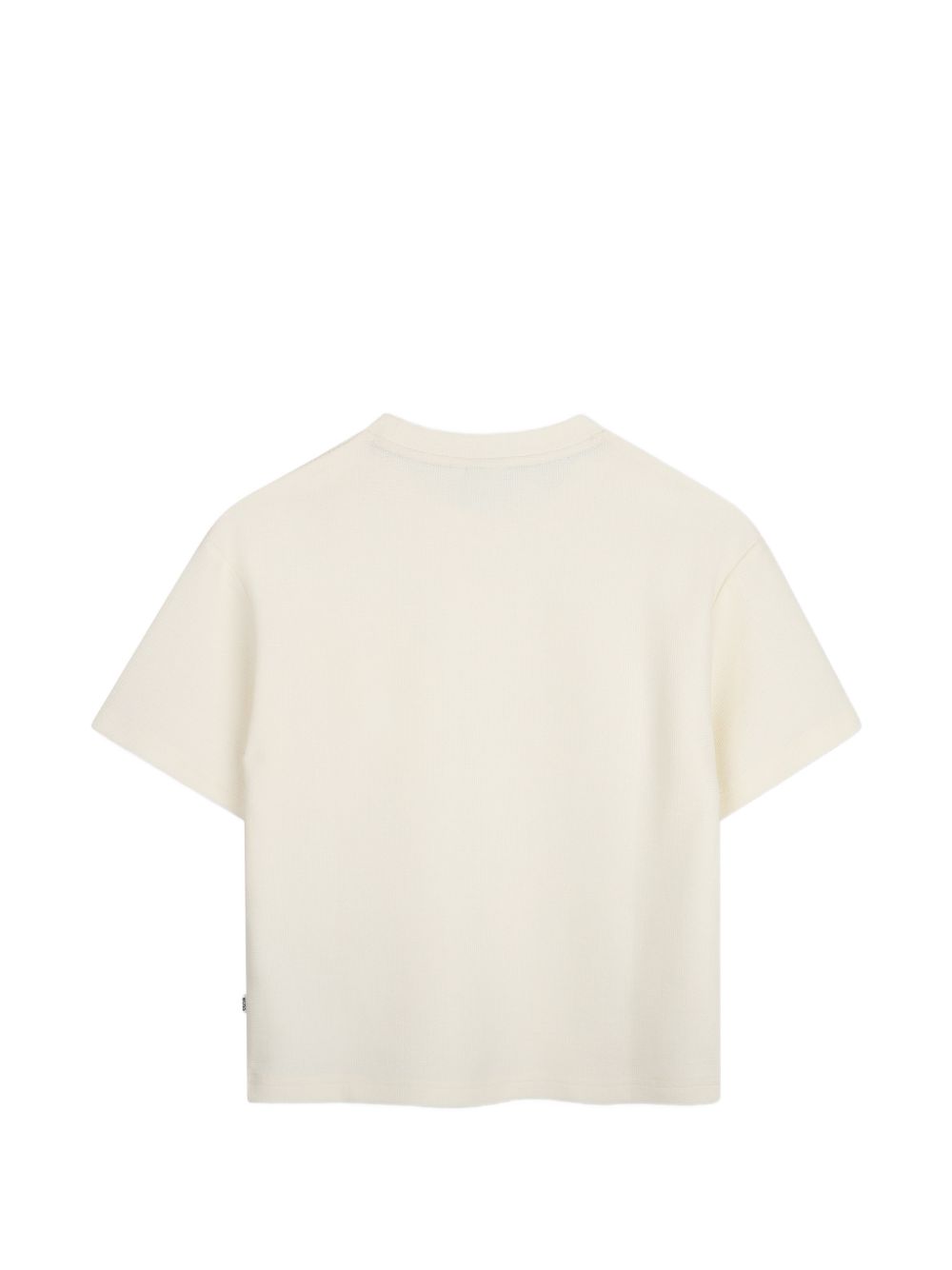 T-shirt per bambino Boss Kids bianco con lavorazione a nido d'ape J53421 120 BOSS KIDS 