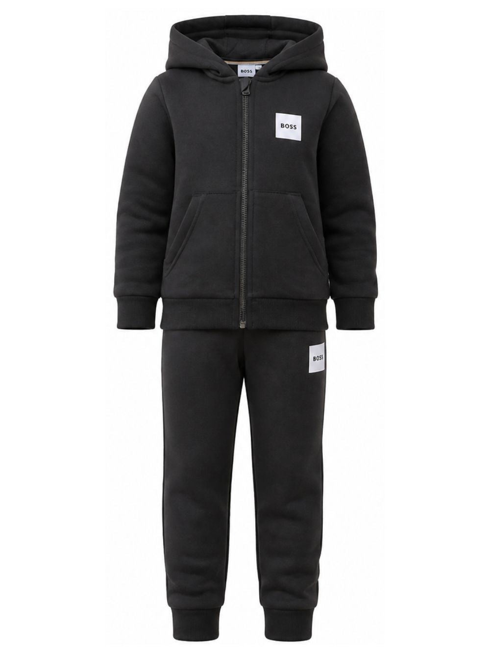 Tuta sportiva per bambino Boss Kids nera con logo sul davanti J53442 09B BOSS KIDS 