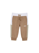 Pantaloni per neonato Boss Kids marrone con design a inserti J53468 269 BOSS KIDS 