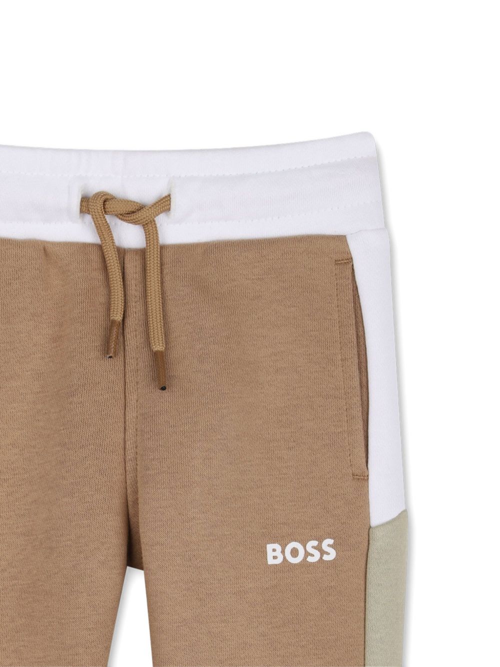 Pantaloni per neonato Boss Kids marrone con design a inserti J53468 269 BOSS KIDS 