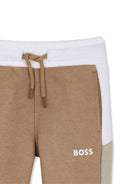 Pantaloni per neonato Boss Kids marrone con design a inserti J53468 269 BOSS KIDS 