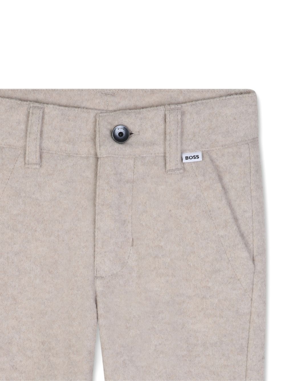 Pantaloni per neonato Boss Kids beige con trama feltrata J53469 B51 BOSS KIDS 