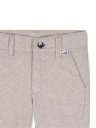 Pantaloni per neonato Boss Kids beige con trama feltrata J53469 B51 BOSS KIDS 