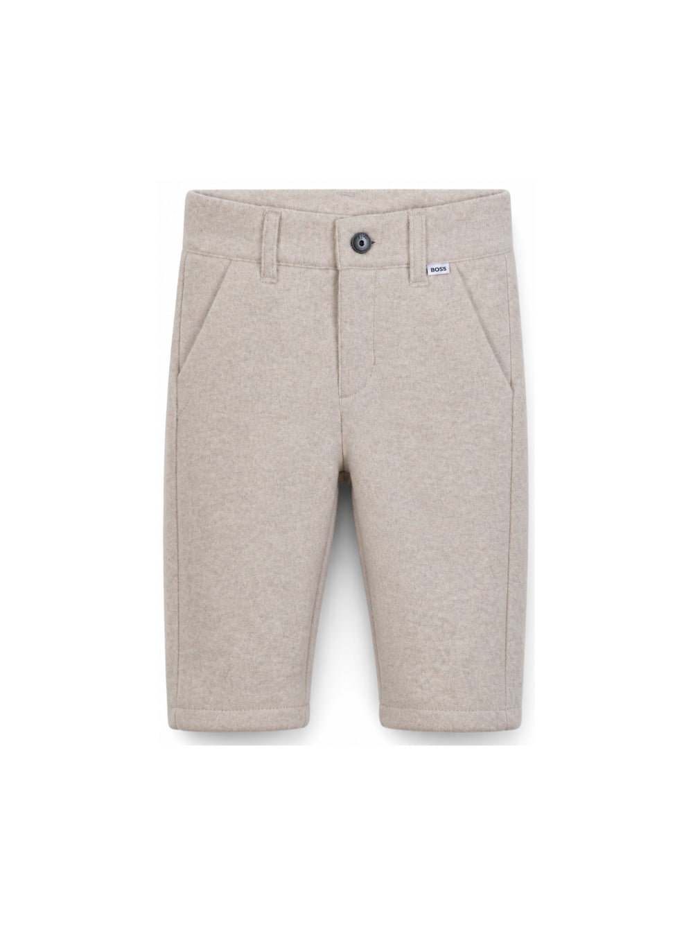Pantaloni per neonato Boss Kids beige con trama feltrata J53469 B51 BOSS KIDS 