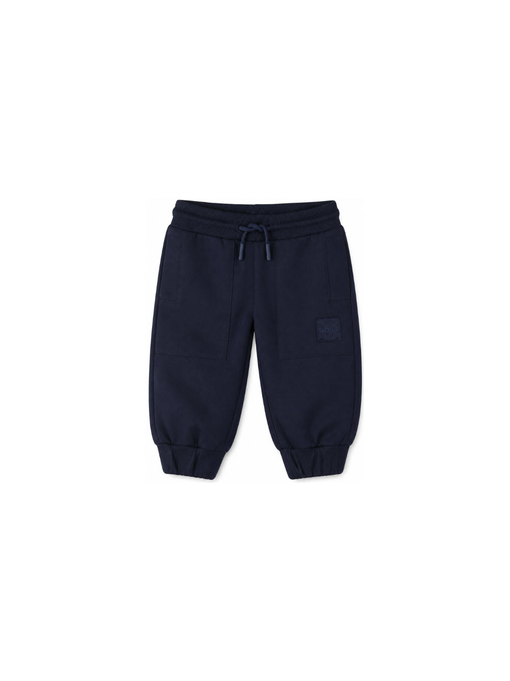 Pantaloni sportivi per neonato Boss Kids blu con logo sul davanti J53471 849 BOSS KIDS 