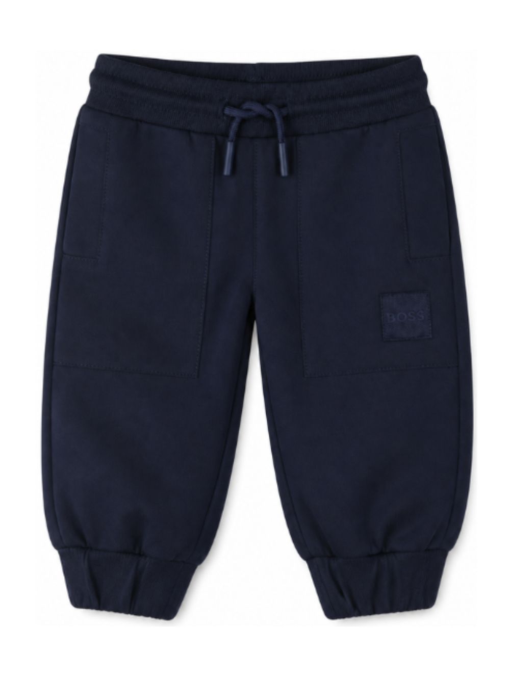 Pantaloni sportivi per neonato Boss Kids blu con logo sul davanti J53471 849 BOSS KIDS 
