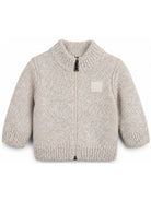 Cardigan per neonato Boss Kids beige con trama a intreccio J53472 120 BOSS KIDS 