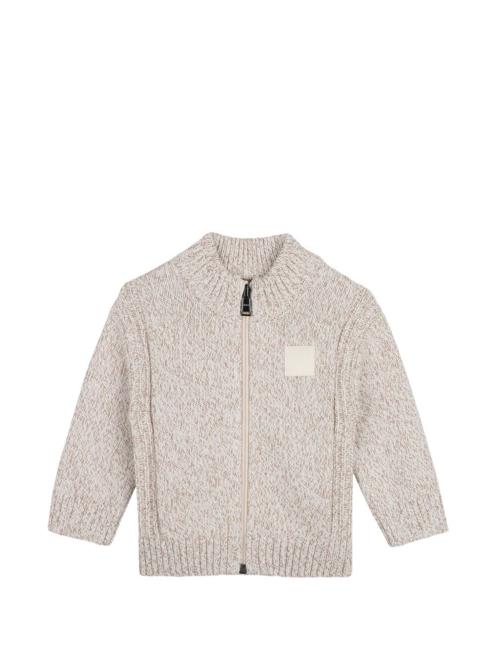 Cardigan per neonato Boss Kids beige con trama a intreccio J53472 120 BOSS KIDS 