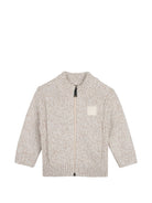 Cardigan per neonato Boss Kids beige con trama a intreccio J53472 120 BOSS KIDS 