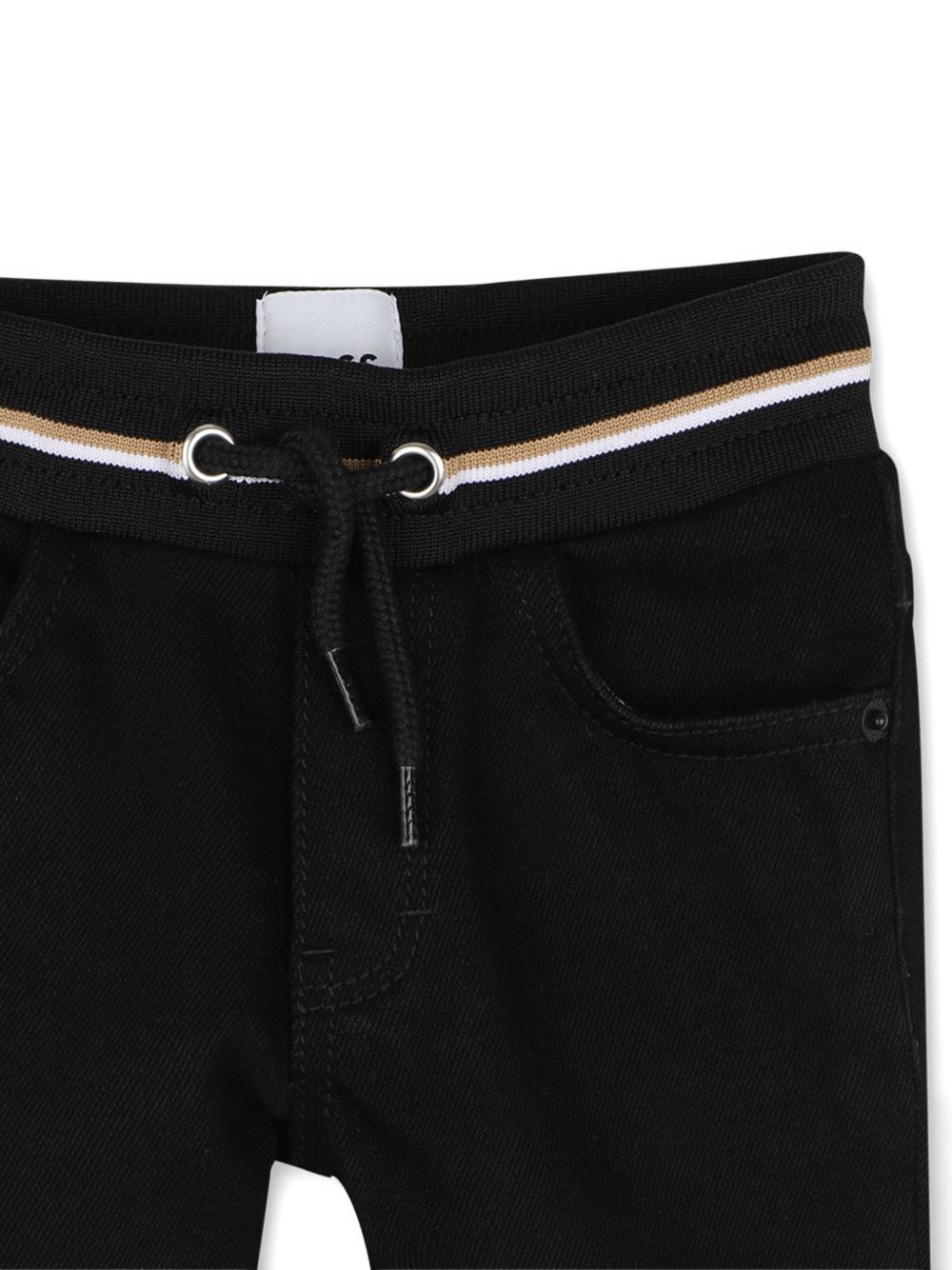 Jeans per neonato Boss Kids neri con vita con coulisse J53475 09B BOSS KIDS 