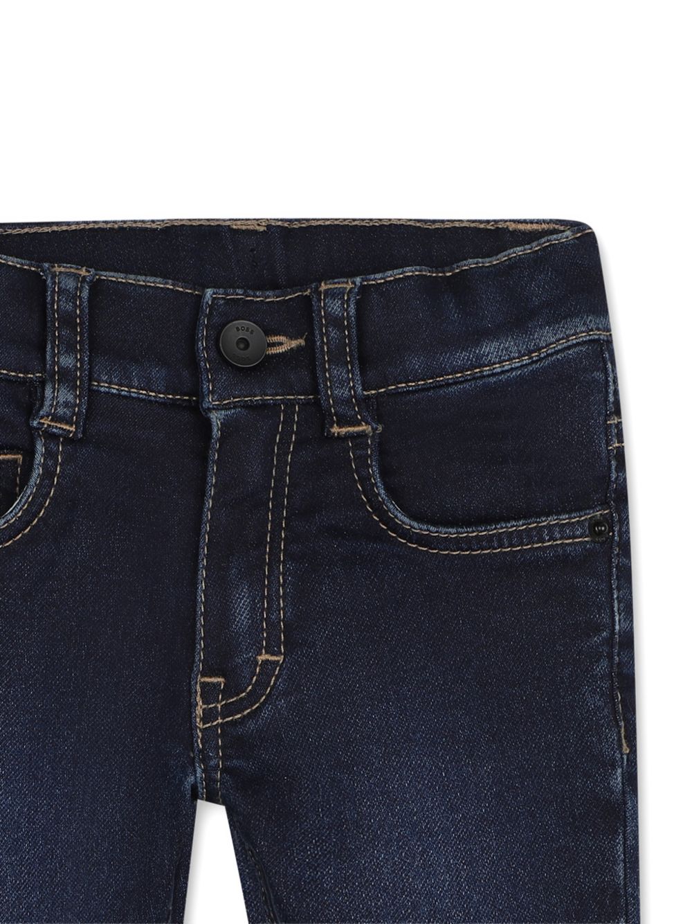 Jeans per neonato Boss Kids blu con impunture a contrasto J53476 Z07 BOSS KIDS 