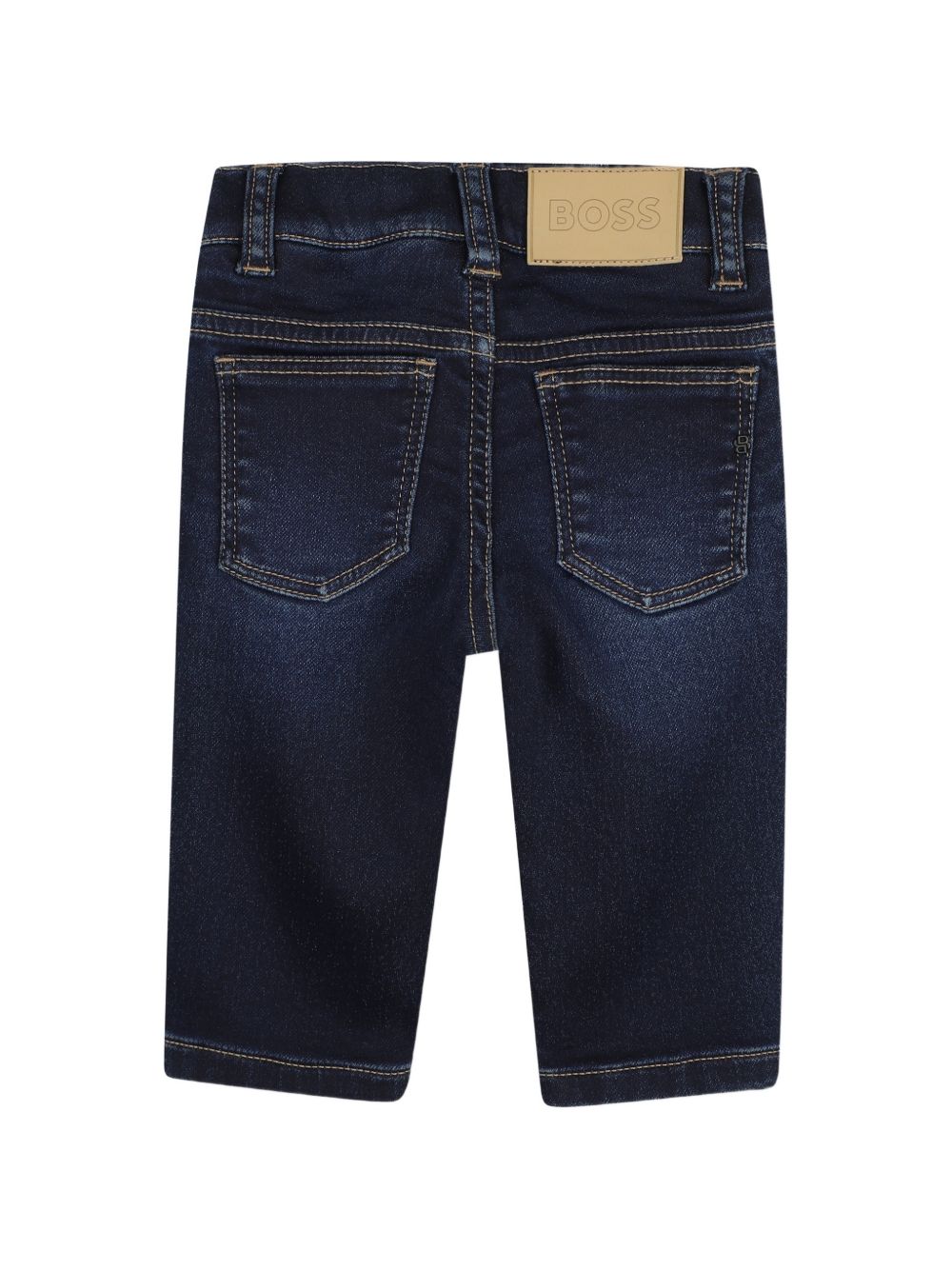 Jeans per neonato Boss Kids blu con impunture a contrasto J53476 Z07 BOSS KIDS 