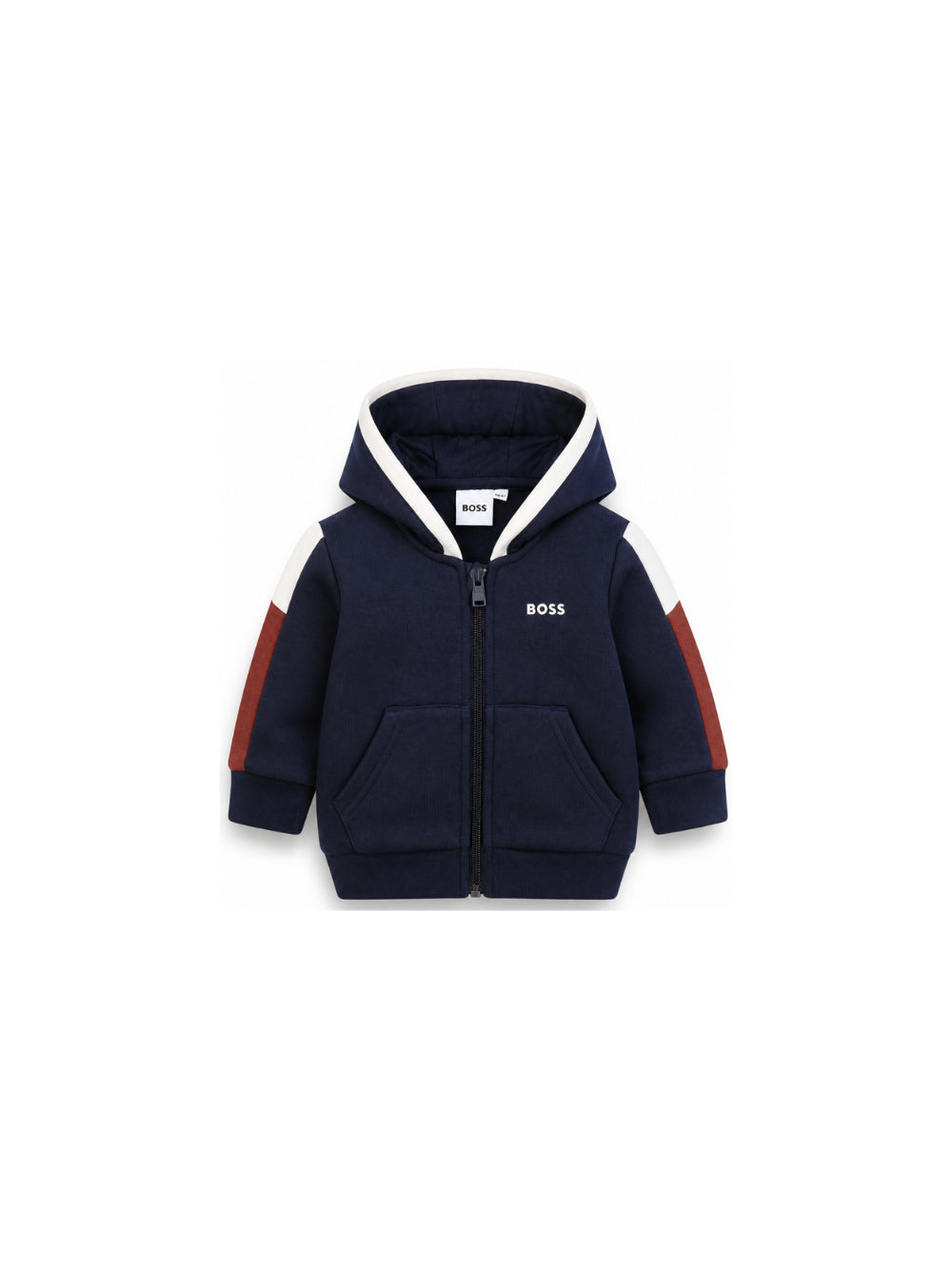 Felpa per neonato Boss Kids blu con stampa con logo sul petto J53480 849 BOSS KIDS 