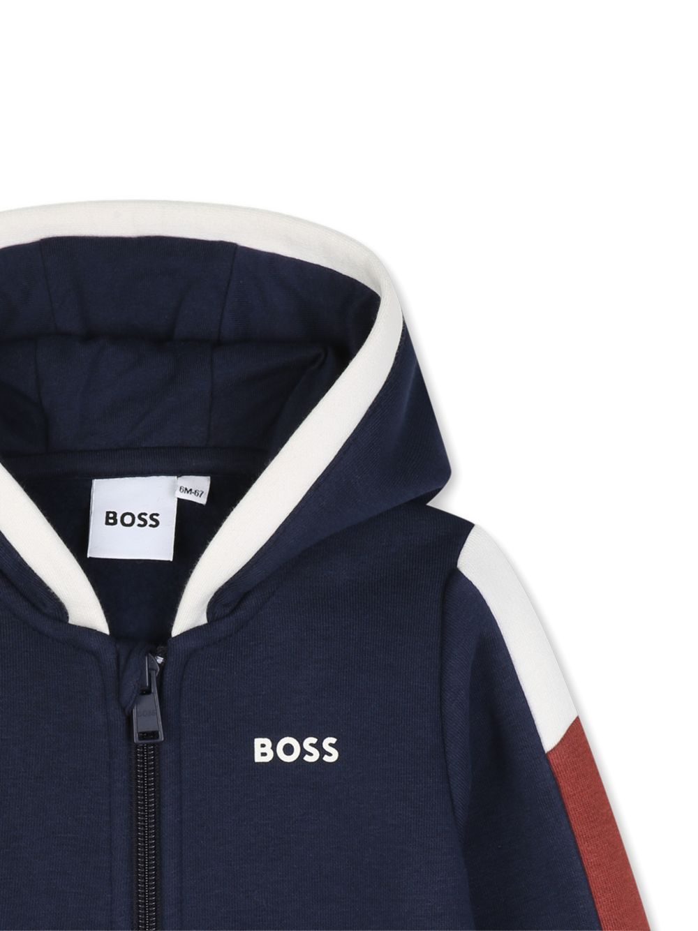 Felpa per neonato Boss Kids blu con stampa con logo sul petto J53480 849 BOSS KIDS 