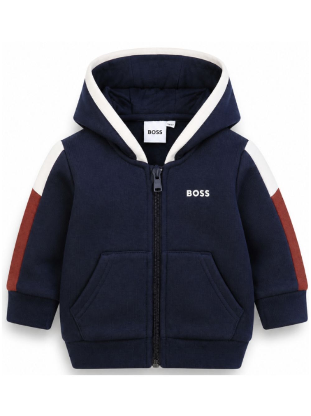 Felpa per neonato Boss Kids blu con stampa con logo sul petto J53480 849 BOSS KIDS 