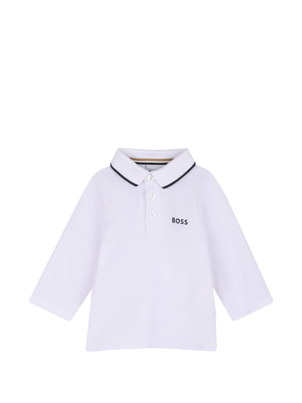 T-shirt per neonato Boss Kids bianca con colletto stile polo J53481 10P BOSS KIDS 