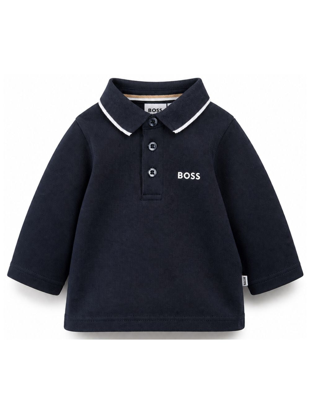 T-shirt per neonato Boss Kids blu con colletto stile polo J53481 849 BOSS KIDS 