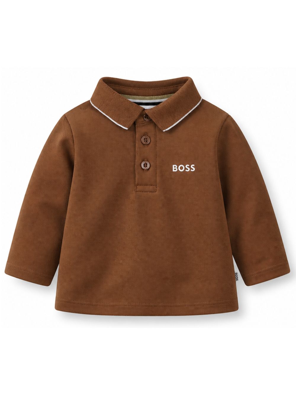 T-shirt per neonato Boss Kids marrone con colletto stile polo J53481 95G BOSS KIDS 