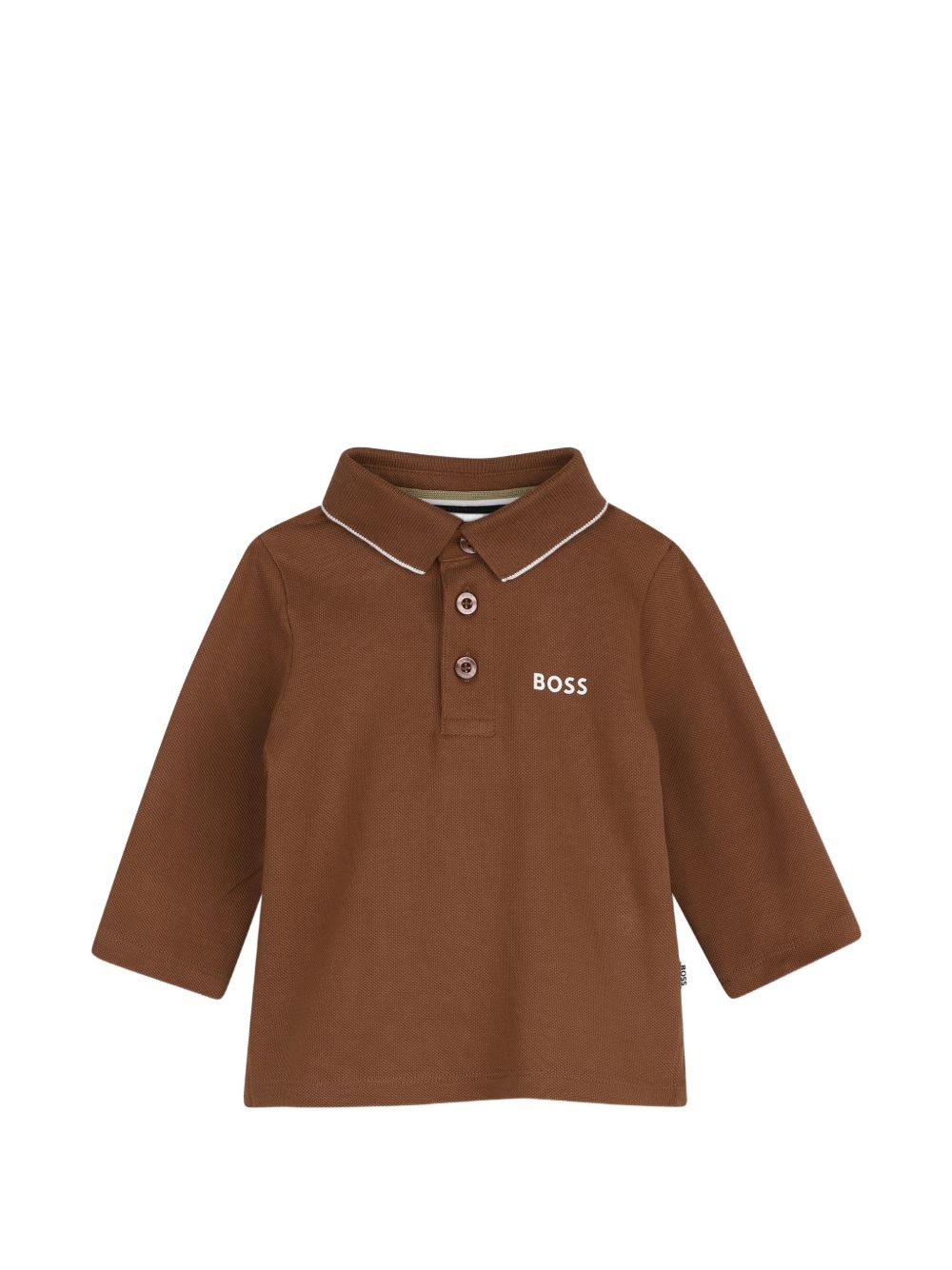 T-shirt per neonato Boss Kids marrone con colletto stile polo J53481 95G BOSS KIDS 