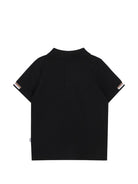 T-shirt per neonato Boss Kids nera con colletto stile polo J53484 09B BOSS KIDS 