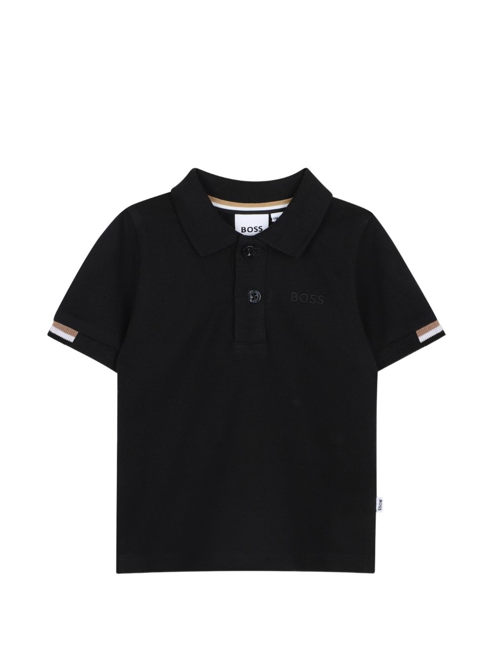 T-shirt per neonato Boss Kids nera con colletto stile polo J53484 09B BOSS KIDS 