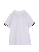 T-shirt per neonato Boss Kids bianca con colletto stile polo J53484 10P BOSS KIDS 