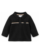T-shirt per neonato Boss Kids nera con motivo a righe orizzontali J53485 09B BOSS KIDS 