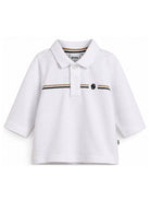 T-shirt per neonato Boss Kids bianca con motivo a righe orizzontali J53485 10P BOSS KIDS 