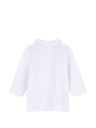 T-shirt per neonato Boss Kids bianca con motivo a righe orizzontali J53485 10P BOSS KIDS 